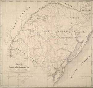 Mapa Antigo Do Rio Grande Do Sul 1875