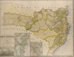 Mapa Antigo de Santa Catarina 1917