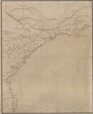 Mapa Antigo da Costa do Brasil 1750