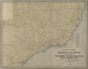 Mapa Antigo da Estrada De Ferro 1892
