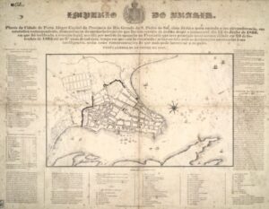 Mapa Antigo Da Cidade De Porto Alegre 1837