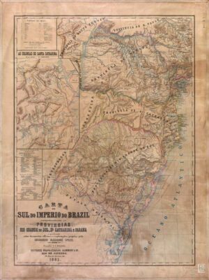 Mapa Antigo de Santa Catarina 1885