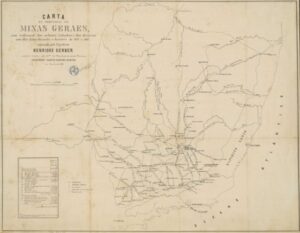 Mapa Antigo de Minas Gerais 1867