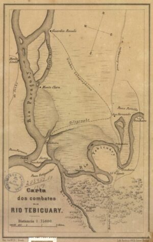 Mapa Antigo Do Paraguai 1876
