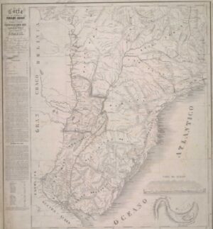 Mapa Antigo Paraguai Uruguay Argentina 1865