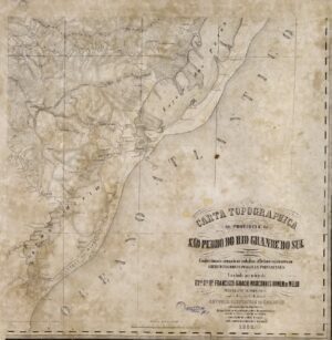Mapa Antigo do Rio Grande do Sul 1868