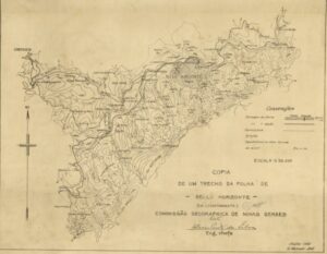 Mapa Antigo de Minas Gerais 1931