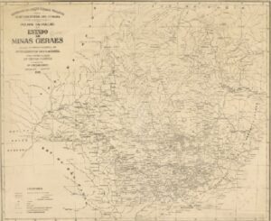 Mapa Antigo de Minas Gerais 1928