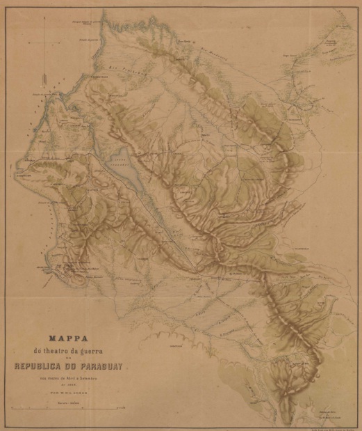 Mapa Antigo Do Paraguai 1869 Mapas Antigos 9287