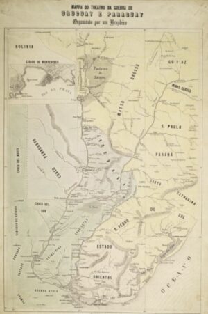 Mapa Antigo Do Paraguai 1865