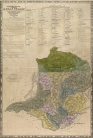 Mapa Antigo de Minas Gerais 1849